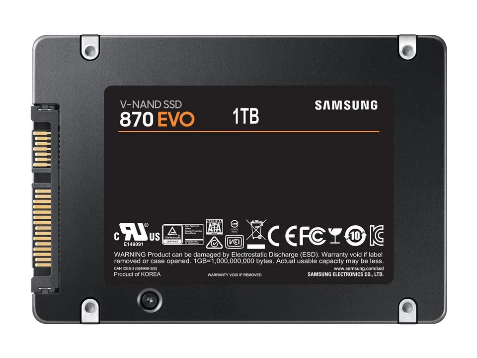 Used/Refurbished Samsung 870 EVO SATA III SSD 1TB 2.5" Internal SSD