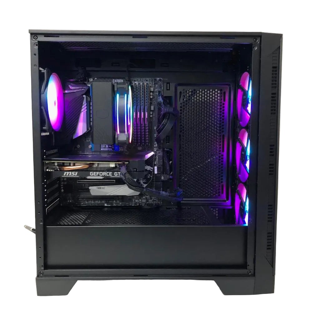 Refurbished Custom Gaming PC – Intel Core i7-8700K, 32GB DDR4 RAM, MSI GTX 1660TI 6GB GPU, 500GB NVMe SSD, 2TB WD Blue SSD, Windows 11 Professional