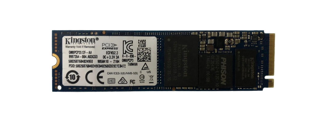 Used / Refurbished Kingston 512GB M.2 2280 PCIe NVMe SSD Drive